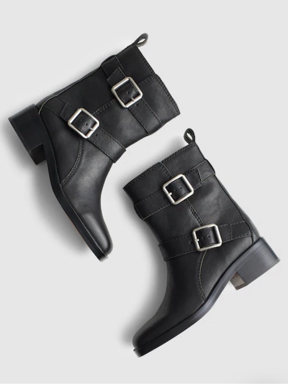 Madewell Britt Moto                          Buckle Leather Boots - Women